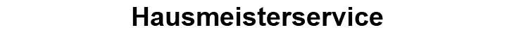 Hausmeisterservice 